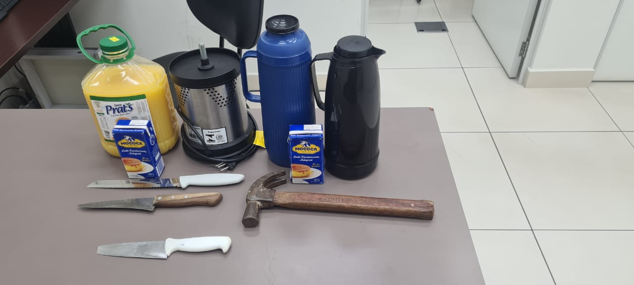 Produtos apreendidos 